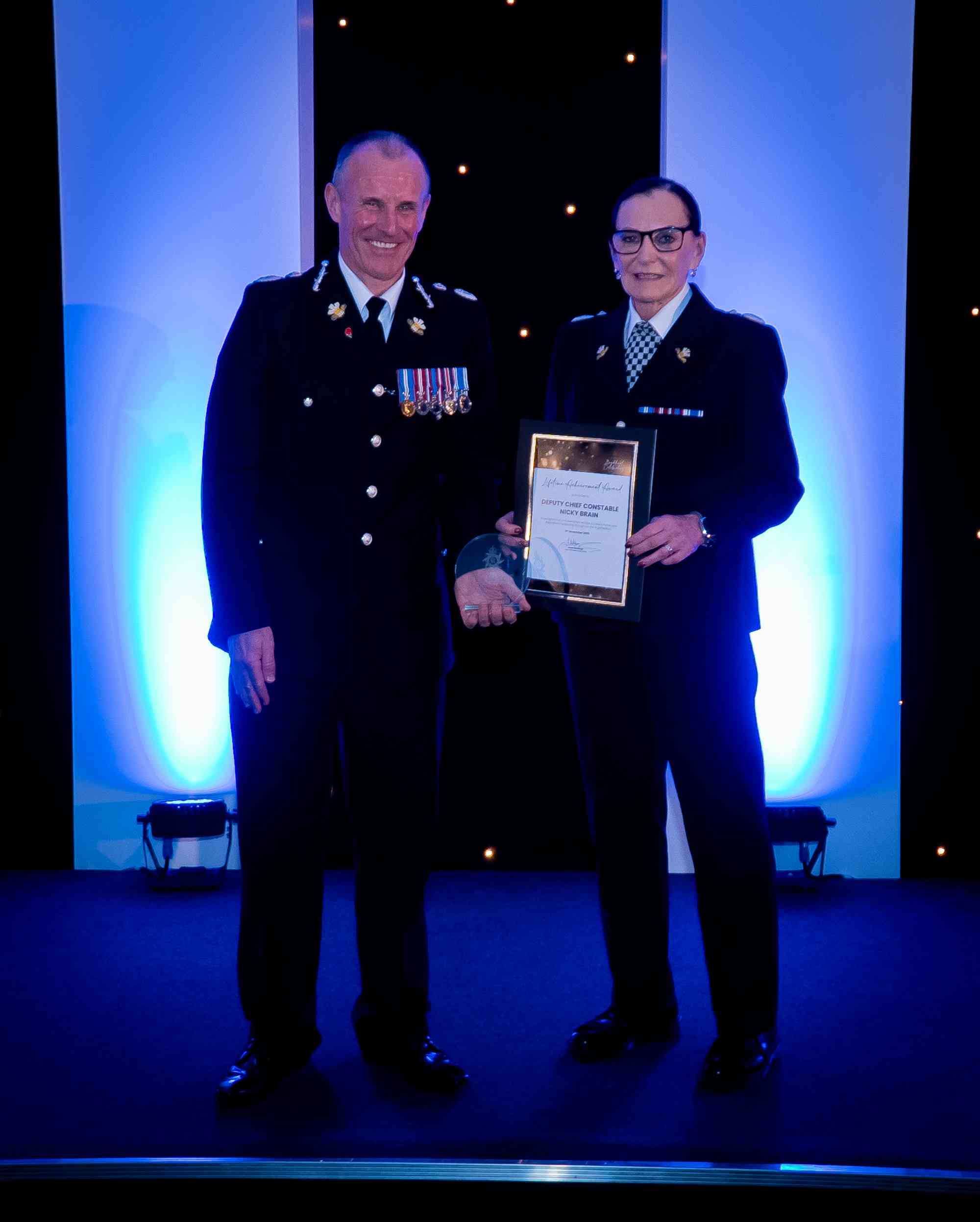 DCC Nicky Brain is  awarded the lifetime achievement award.jpg